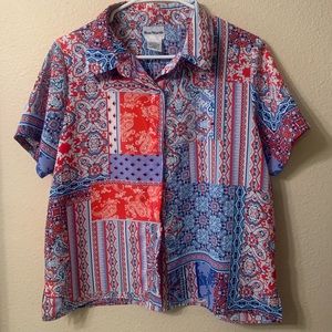 Bandana Print Blouse- Small